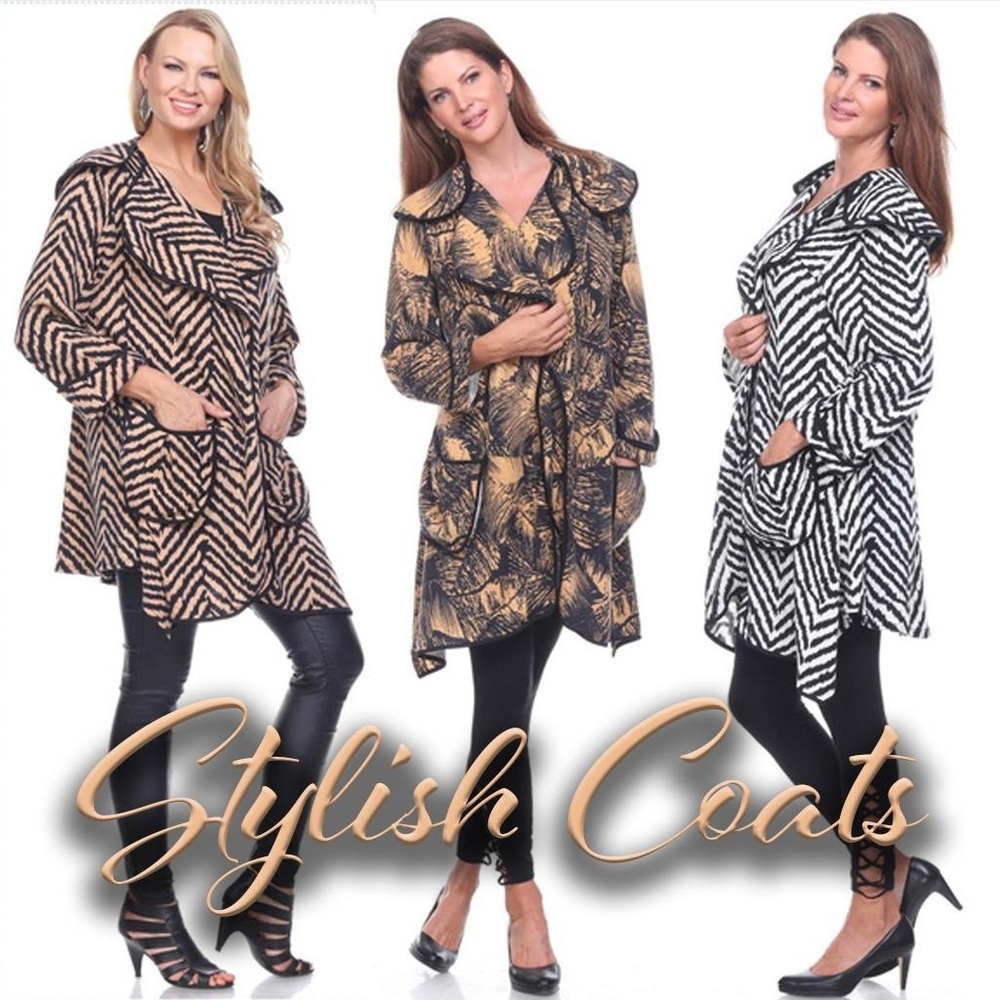 Stylish Coats Tan and Zebra Print